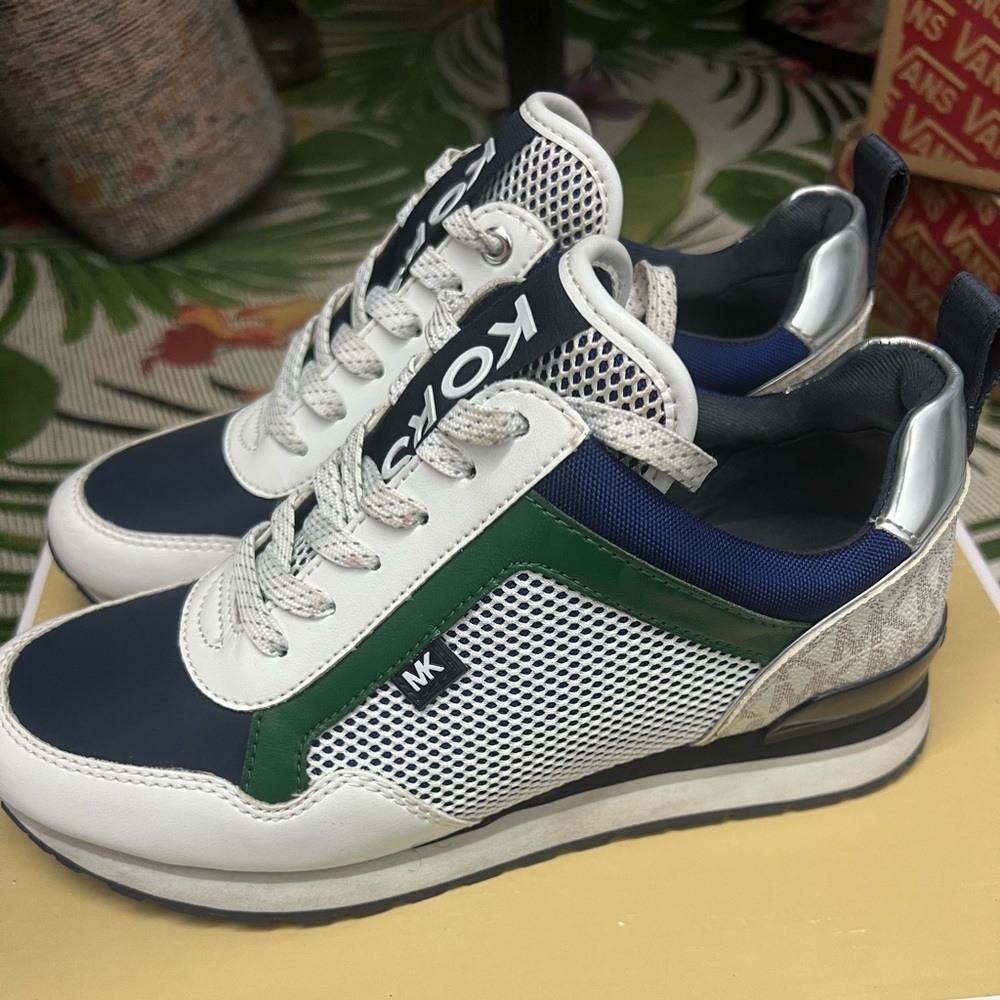 Michael Kors Mesh Maddy Trainer Sneakers 💚💙 - Picture 2 of 3